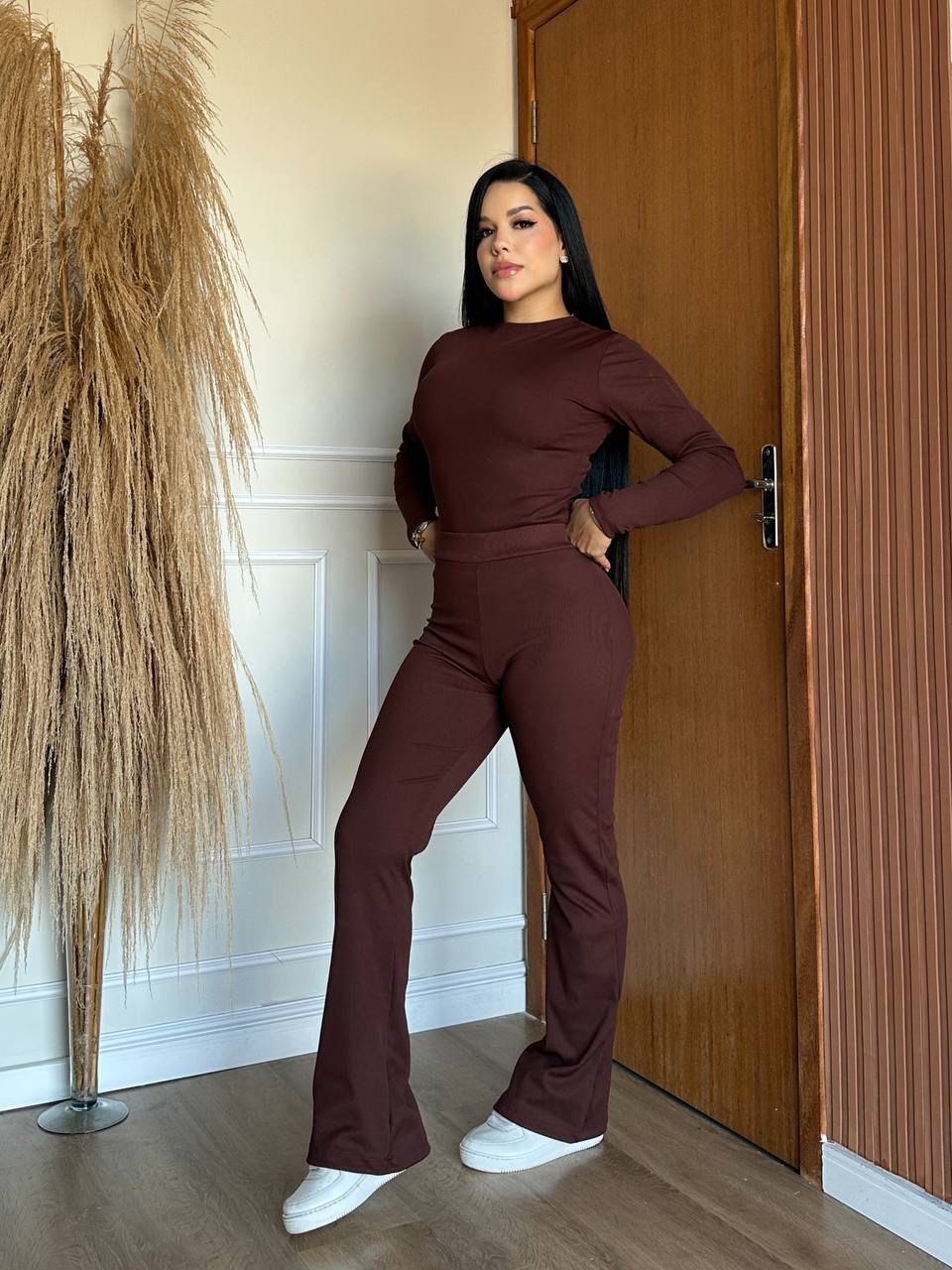 Calça flare canelada - Imagem 3